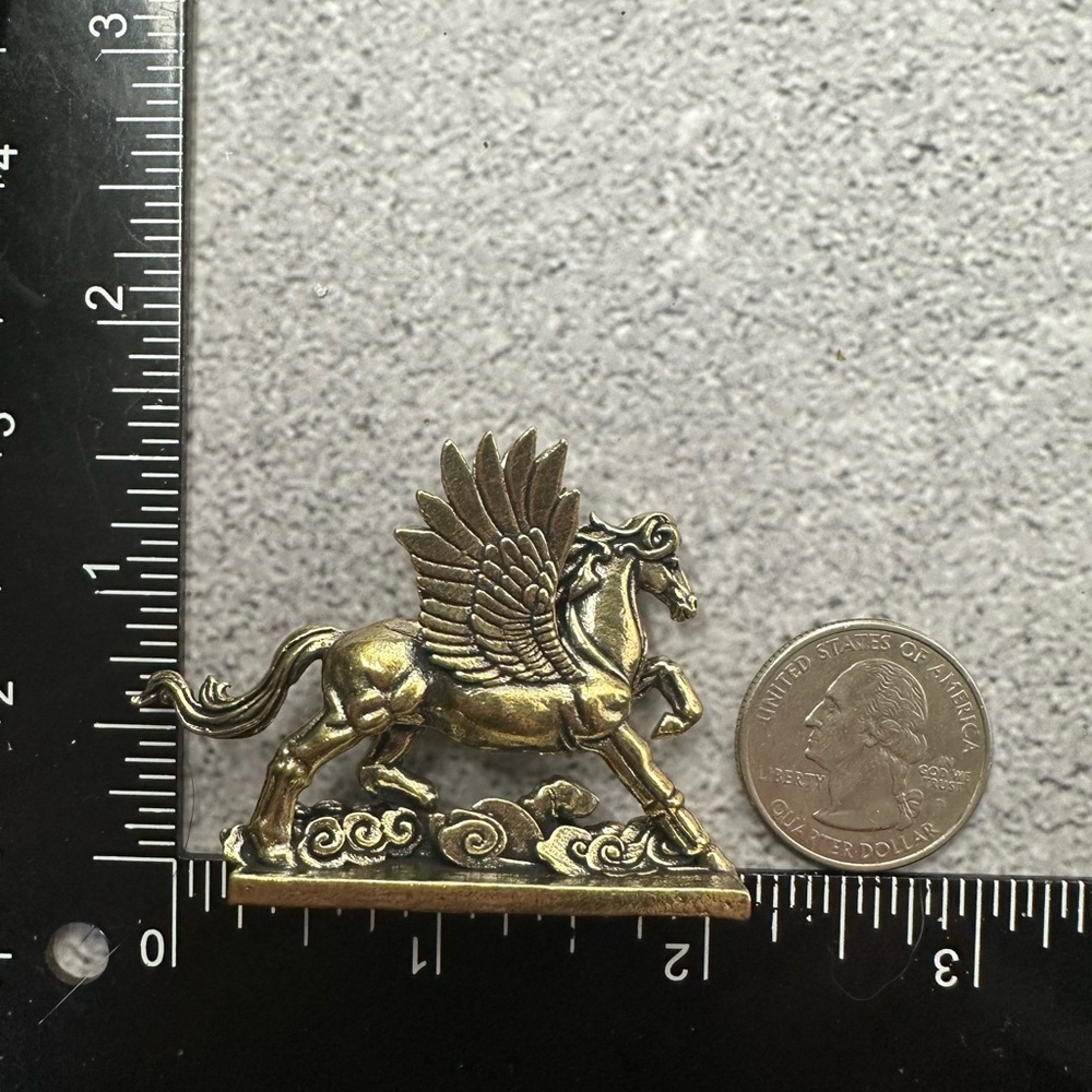 Mini Brass Pegasus Figurine - Picture 9 of 9